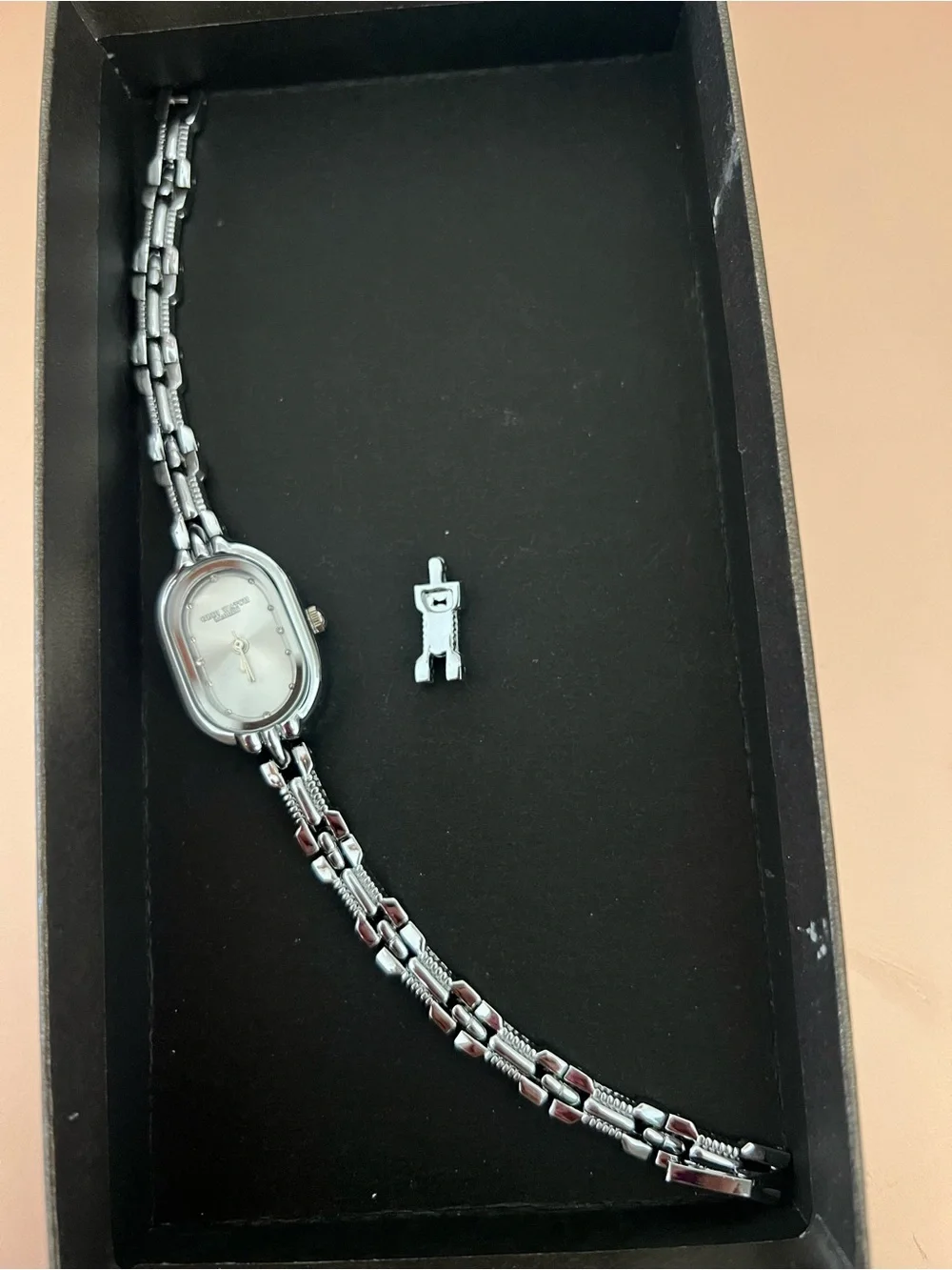 Silver Oval Womens Bracelet Watch